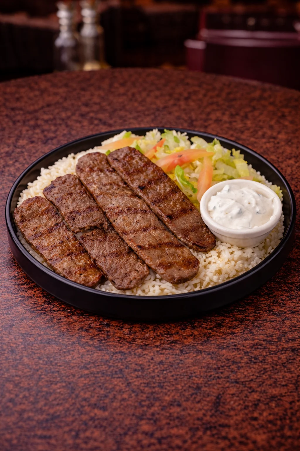 Greek Lamb Gyro Platter (5 Strips) at Vibe Lounge